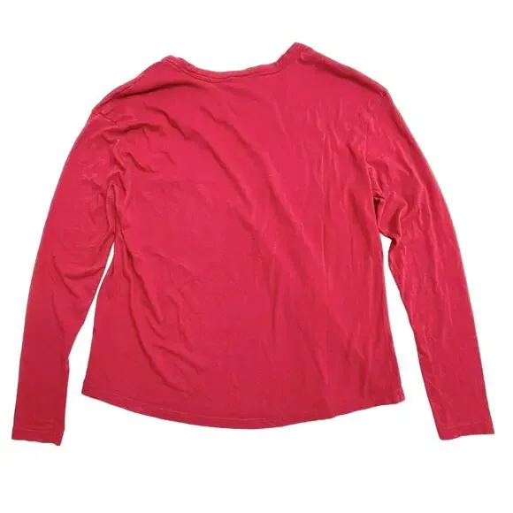 Nordstrom's bp Red Rumba Slouch Pocket Long Sleeve Tee Size Medium - Picture 6 of 8